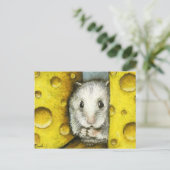 Hamster auf der Käseplatte Postkarte von Tanya Bon (Stehend Vorderseite)