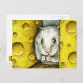 Hamster auf der Käseplatte Postkarte von Tanya Bon (Vorne/Hinten)
