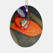 Hamster auf einem Boot Keramikornament (Rechts)