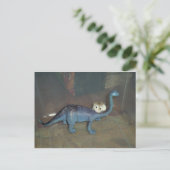 Hamster auf einem Dinosaurier Postkarte (Stehend Vorderseite)