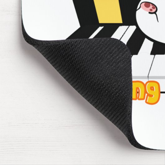 Hamster auf einem Klavier Popcorn essend Mousepad (Ecke)