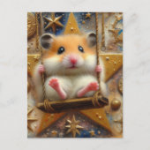 Hamster auf einem Swinging Star Postkarte (Vorderseite)