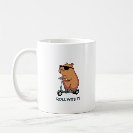 Hamster auf Roller Kaffeetasse (Links)
