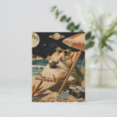 Hamster auf Urlaub Collage Postkarte (Stehend Vorderseite)