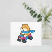 Hamster Auto Postkarte (Stehend Vorderseite)