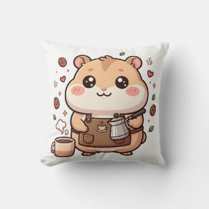 Hamster-Barista-Wurfkissen Kissen