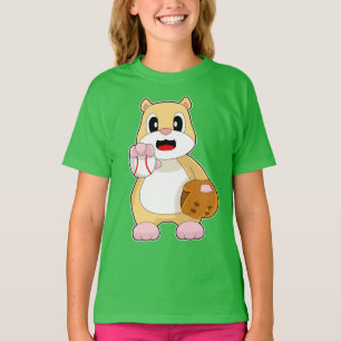 Hamster Baseball Baseballhandschuh T-Shirt