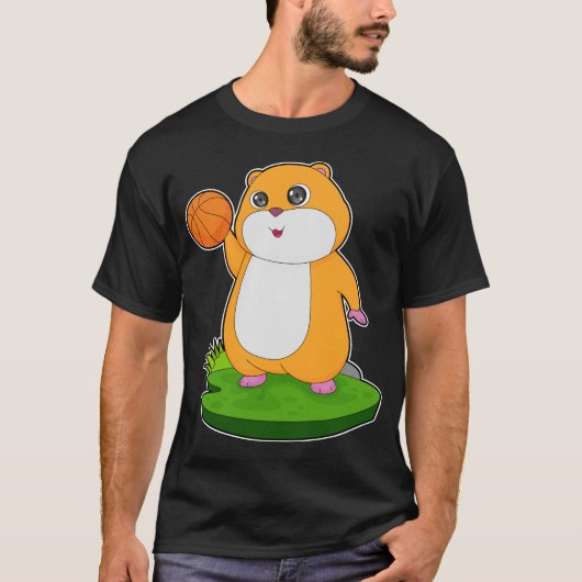Hamster Basketball-Spieler Basketball T-Shirt (Vorderseite)