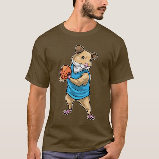 Hamster Basketball-Spieler Basketball T-Shirt (Vorderseite)