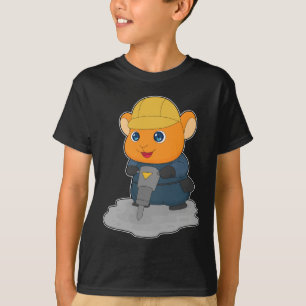 Hamster Bauarbeiter Presslufthammer Konstruktion T-Shirt