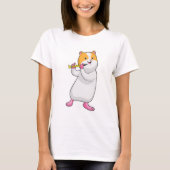 Hamster bei Musik mit Flute T-Shirt (Vorderseite)