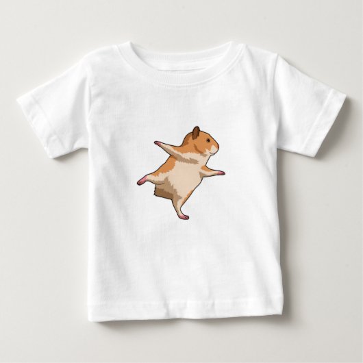 Hamster bei Yoga Stretching Legs Baby T-shirt (Vorderseite)