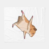 Hamster bei Yoga Stretching Legs Fleecedecke (Vorderseite (Horizontal))