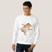 Hamster bei Yoga Stretching Legs Sweatshirt (Vorne ganz)
