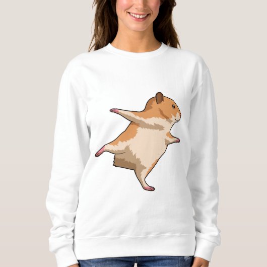 Hamster bei Yoga Stretching Legs Sweatshirt (Vorderseite)