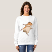 Hamster bei Yoga Stretching Legs Sweatshirt (Vorne ganz)