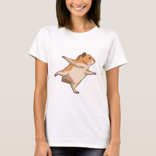 Hamster bei Yoga Stretching Legs T-Shirt