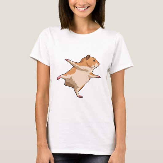 Hamster bei Yoga Stretching Legs T-Shirt (Vorderseite)
