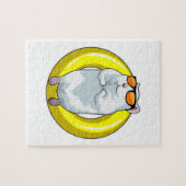 Hamster beim Schwimmen mit Schwimmring Puzzle (Horizontal)