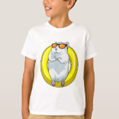 Hamster beim Schwimmen mit Schwimmring T-Shirt (Vorderseite)