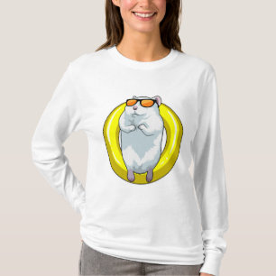 Hamster beim Schwimmen mit Schwimmring T-Shirt