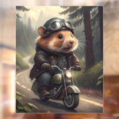 Hamster Biker Fensteraufkleber (Blatt 2)