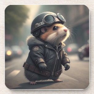 Hamster Biker Getränkeuntersetzer