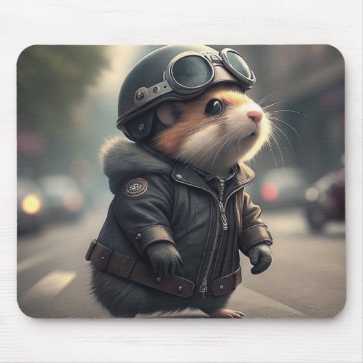 Hamster Biker Mousepad (Vorne)