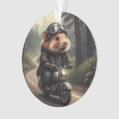 Hamster Biker Ornament (Vorderseite)