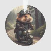 Hamster Biker Ornament (Vorderseite)
