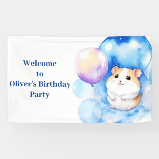 Hamster Birthday Banner (Horizontal)