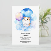 Hamster Birthday Einladung (Stehend Vorderseite)