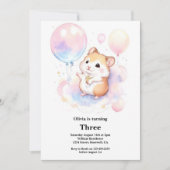 Hamster Birthday Einladung (Vorderseite)