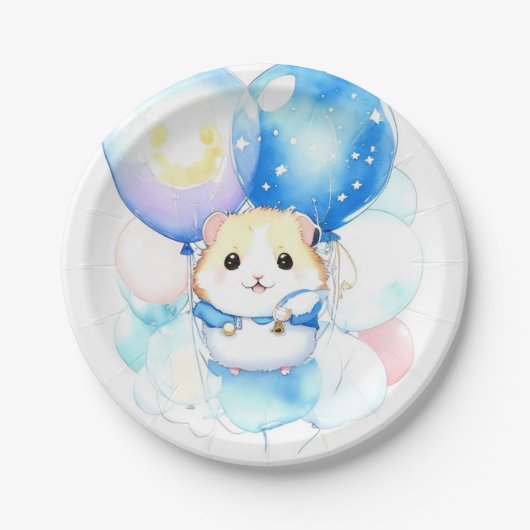Hamster Birthday Pappteller (Vorderseite)