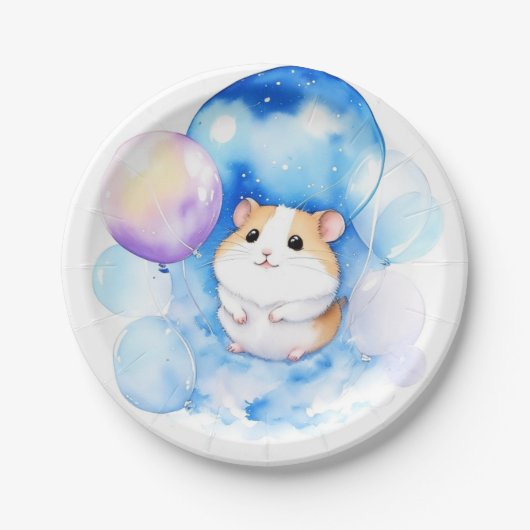 Hamster Birthday Pappteller (Vorderseite)