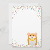 Hamster Birthday Party Einladung Confetti Glitzer (Rückseite)