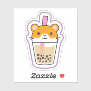 Hamster Boba Drink Aufkleber