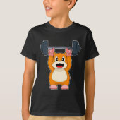 Hamster Bodybuilder Dumbell-Bodybuilding T-Shirt (Vorderseite)