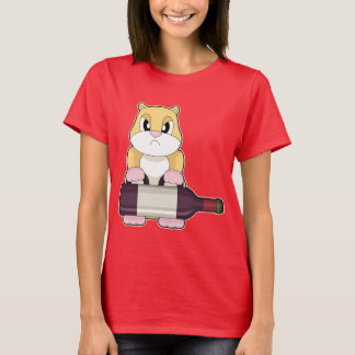 Hamster Bottle Red wine T-Shirt