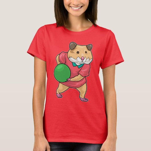 Hamster Bowling Bowling T-Shirt (Vorderseite)