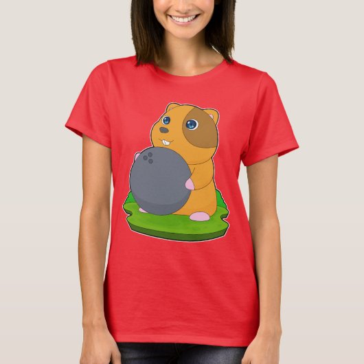 Hamster Bowling Bowling T-Shirt (Vorderseite)