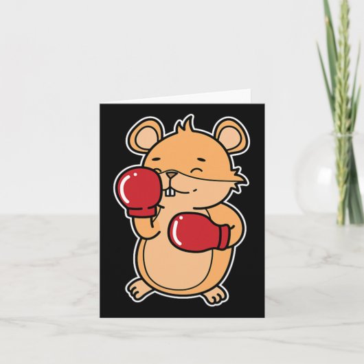 Hamster Boxing Karte (Vorderseite)