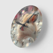 Hamster Bubble Bath Time Runde Wanduhr (Winkel)
