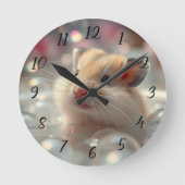Hamster Bubble Bath Time Runde Wanduhr (Vorderseite)