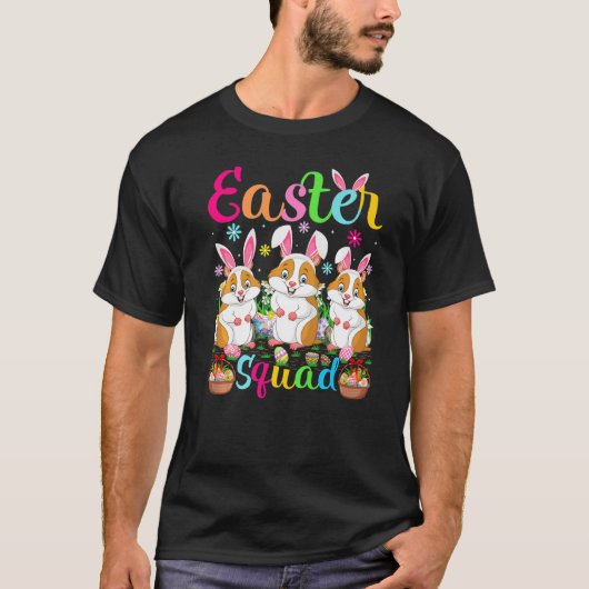 Hamster Bunny Ear Funny Osterplatz Hamster Happy T-Shirt (Vorderseite)