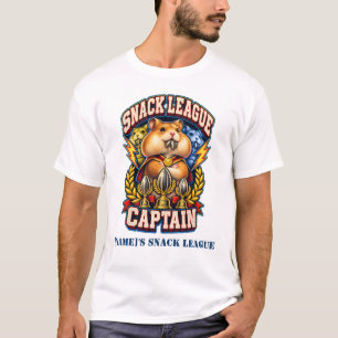 Hamster Captain Snack League Abzeichen T-Shirt