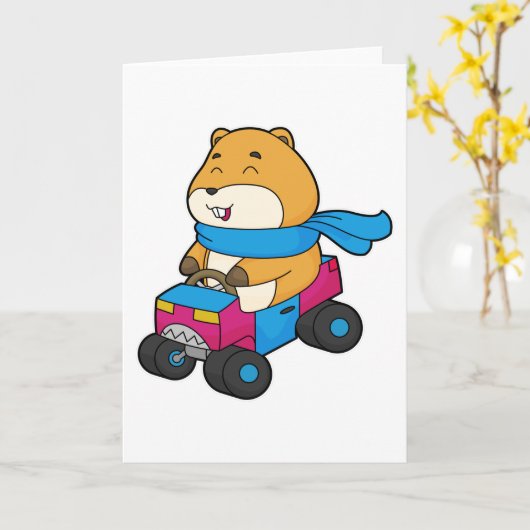 Hamster Car Karte (Gelbe Blume)