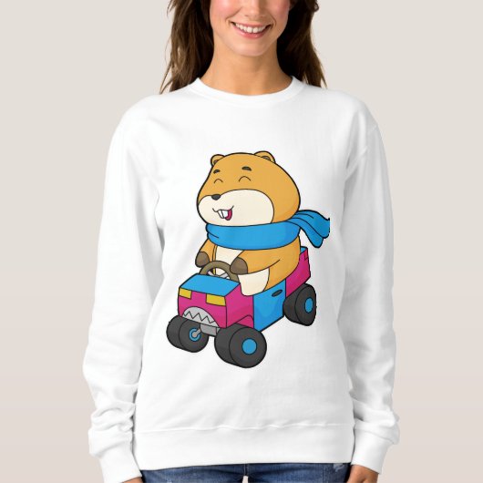 Hamster Car Sweatshirt (Vorderseite)