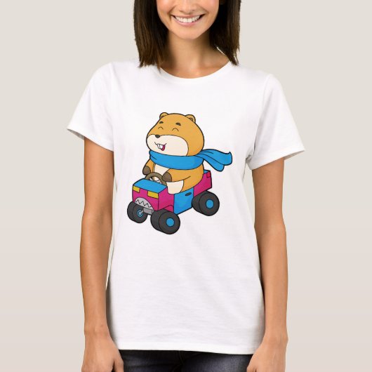 Hamster Car T-Shirt (Vorderseite)