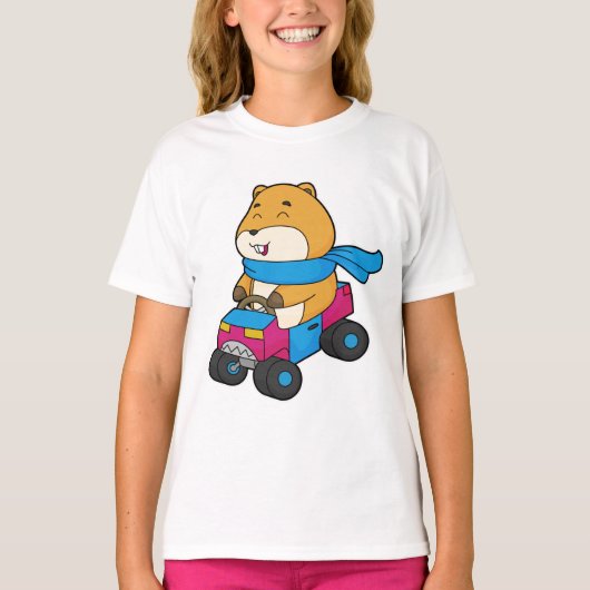 Hamster Car T-Shirt (Vorderseite)